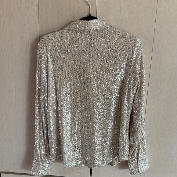 Sanctuary Radiant Sequin Button-Up Shirt - Champagne - Picture 7 of 7